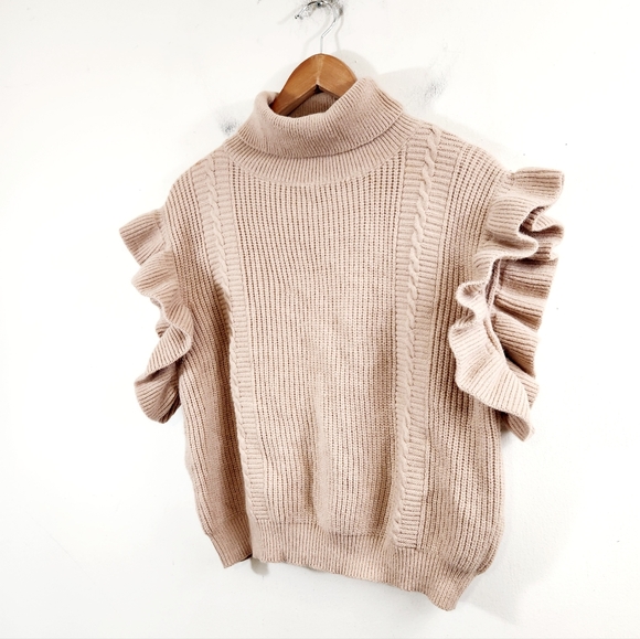 BiBi Sweaters - Bibi Turtleneck ruffle sweater